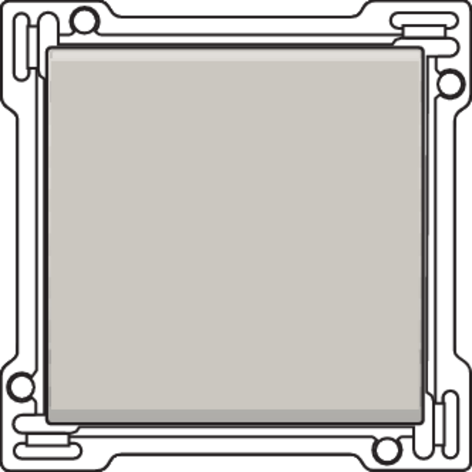 Niko 102-61105: Afwerkingsset voor enkelvoudige schakelaar of drukknop, light grey - Image 2