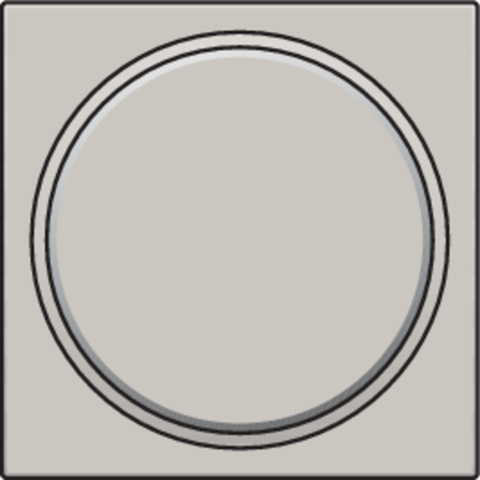 Niko 102-64006: Afwerkingsset met doorschijnende ring zonder symbool voor drukknop 6 A met amberkleurige led met E10-lampvoet, light grey - Image 2