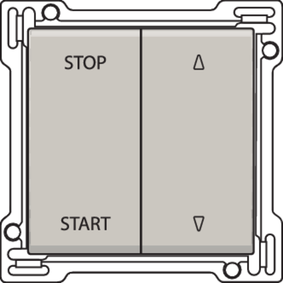 Niko 102-65905: Afwerkingsset voor elektrisch gescheiden rolluikschakelaar, light grey - Image 2