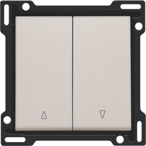 Afwerkingsset voor tweevoudige rolluikdrukknop, light grey