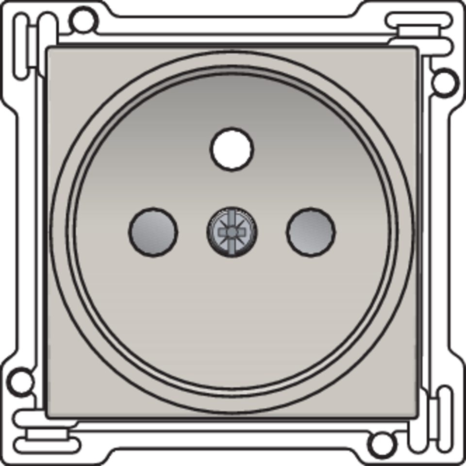 Niko 102-66101: Afwerkingsset voor stopcontact met penaarde en beschermingsafsluiters, inbouwdiepte 21 mm, light grey - Image 2