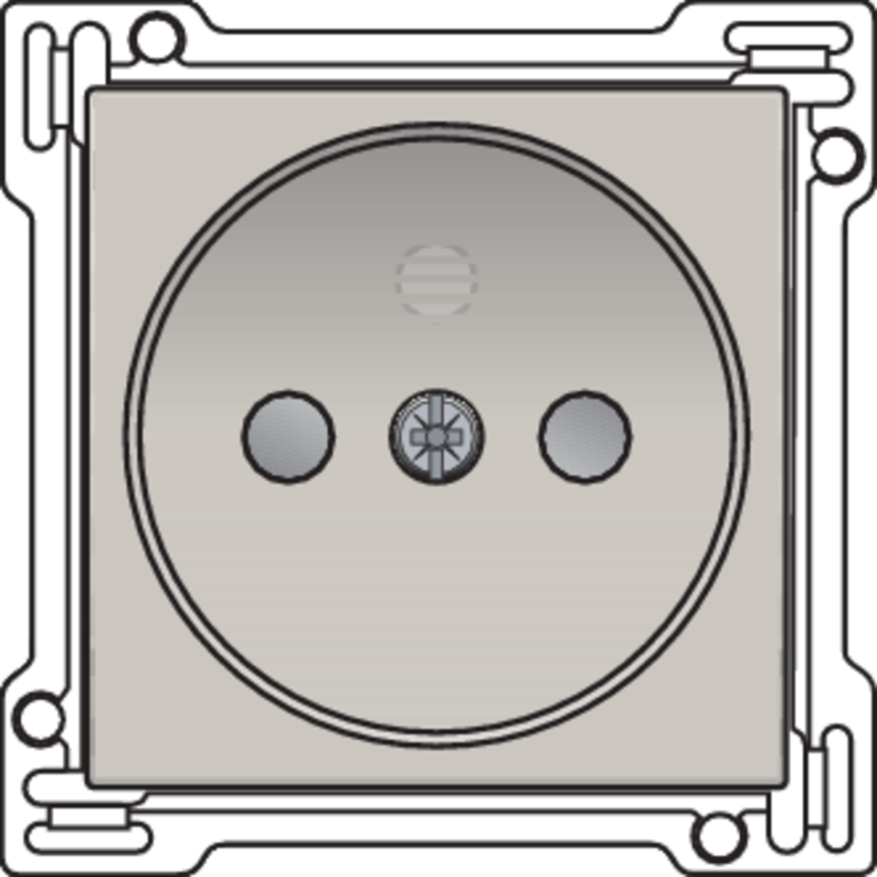 Niko 102-66501: Afwerkingsset voor stopcontact zonder aarding met beschermingsafsluiters, inbouwdiepte 21 mm, light grey - Image 2
