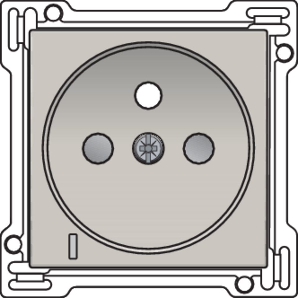 Niko 102-66607: Afwerkingsset met doorschijnende lens voor stopcontact met spanningsaanduiding, penaarde en beschermingsafsluiters, inbouwdiepte 28,5 mm, light grey - Image 2