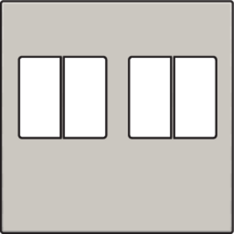 Niko 102-69701: Afwerkingsset voor tweevoudige luidsprekeraansluiting, light grey - Image 2