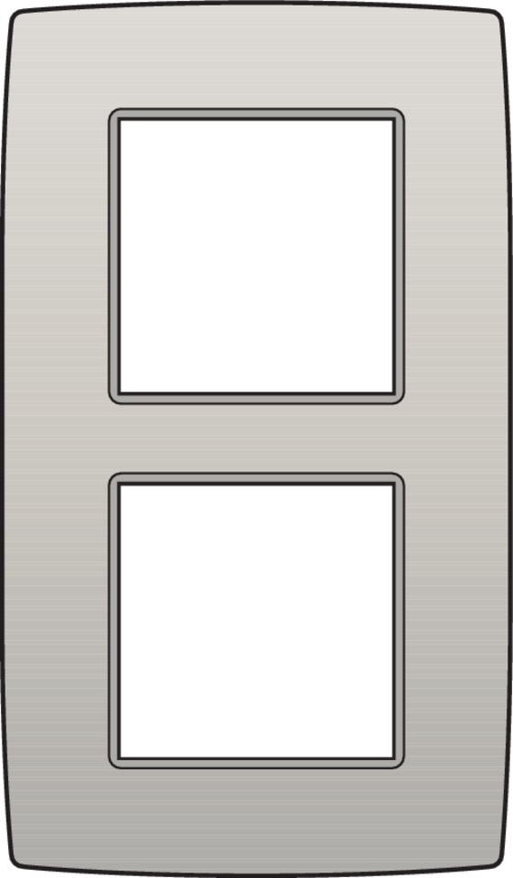 Niko 102-76200: Tweevoudige afdekplaat, 60 mm centerafstand, verticaal, Niko Original light grey - Image 2