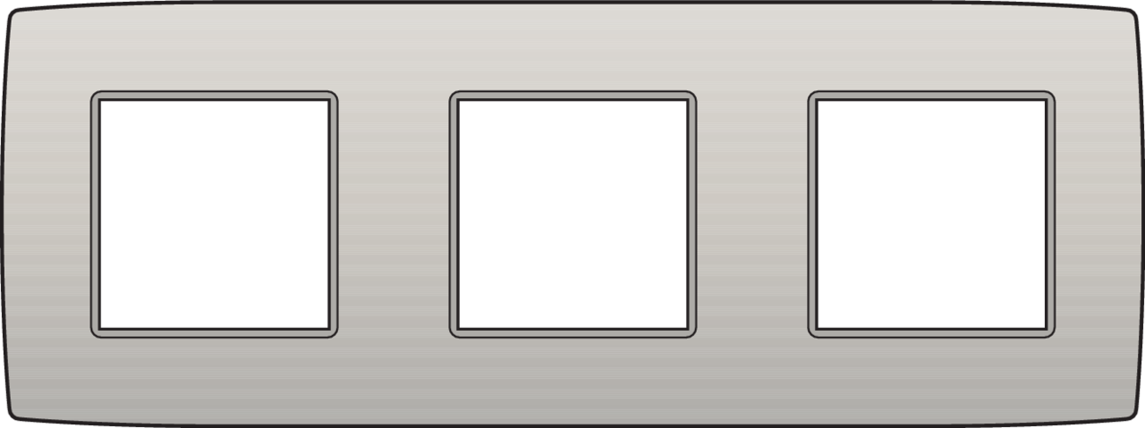 Niko 102-76700: Drievoudige afdekplaat, 71 mm centerafstand, Niko Original light grey - Image 2