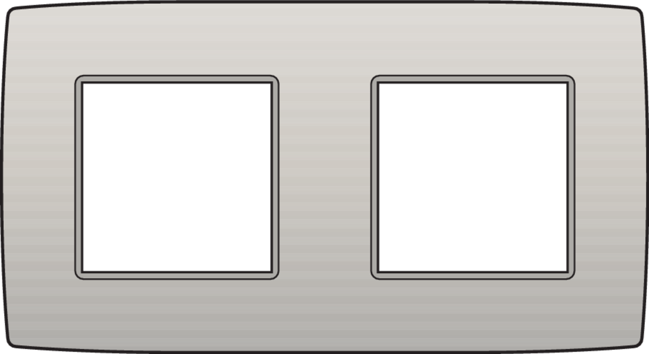 Niko 102-76800: Tweevoudige afdekplaat met 71 mm centerafstand, Niko Original light grey - Image 2