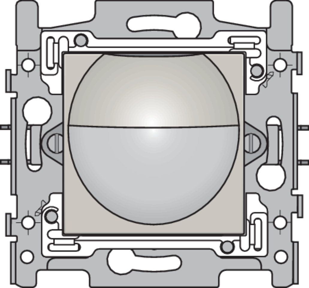 Niko 102-78010: Bewegingsmelder, 230 V, 8 m, 180°, wanddetector, voor inbouwdoos, light grey - Image 2