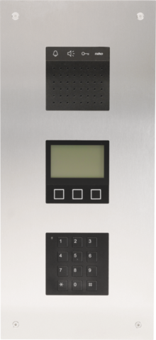 Niko 10-286: Modulaire audiobuitenpost voor inbouw met 3 modules: audio, display en codeslot