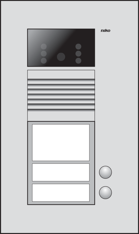 Niko 10-302: Inbouwbuitenpost met 2 bellen en kleurencamera - Image 2