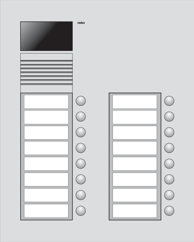 Niko 10-316: Inbouwbuitenpost met 16 bellen en kleurencamera - Image 2