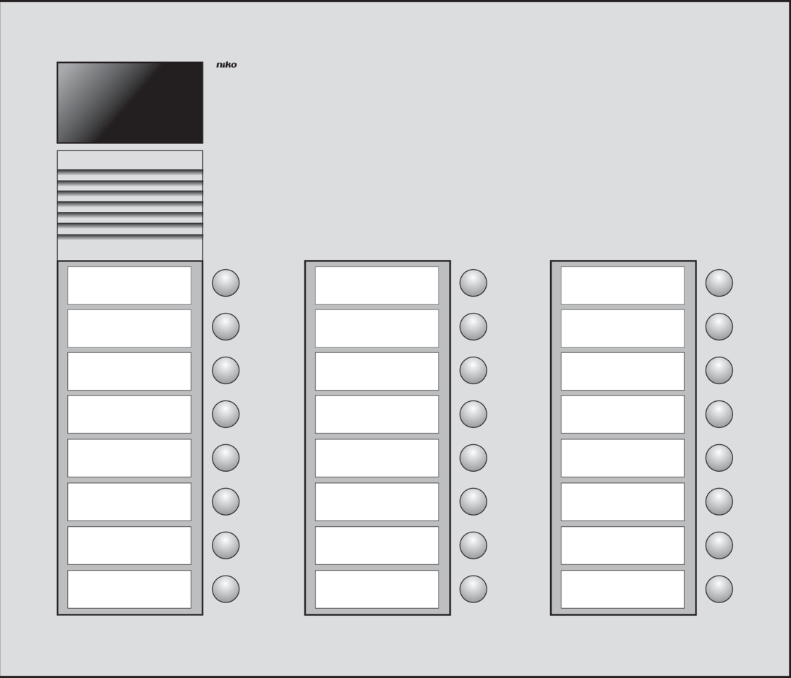 Niko 10-324: Inbouwbuitenpost met 24 bellen en kleurencamera - Image 2