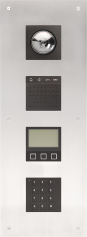 Niko 10-386: Modulaire videobuitenpost voor inbouw met 4 modules: domecamera, audio, display en codeslot