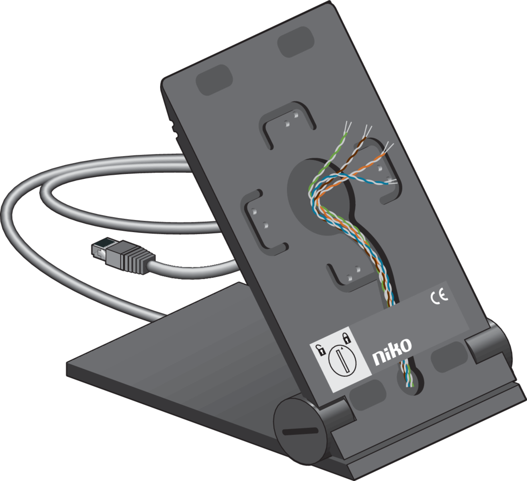 Niko 10-567: Niko Toegangscontrole – tafelsteun voor witte videobinnenpost - Image 2