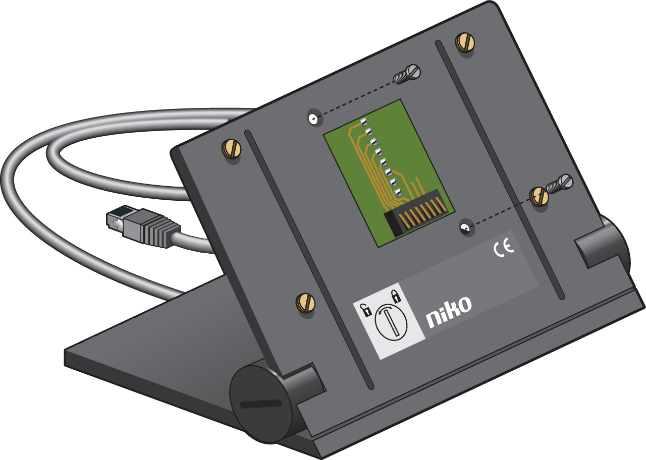 Niko 10-568: Niko Toegangscontrole – tafelsteun voor aluminium videobinnenpost - Image 2