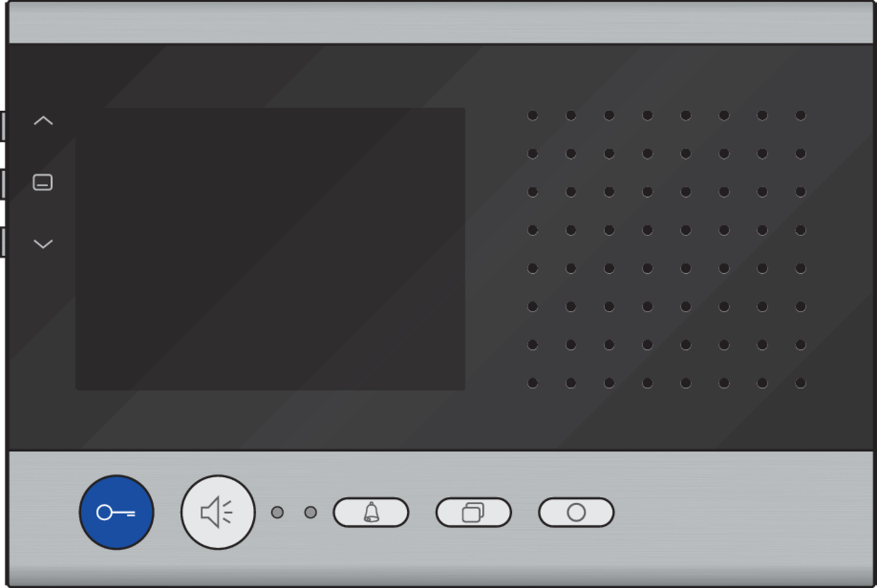 Niko 10-571: Luxueuze en compacte handsfree videobinnenpost met kleurenscherm en menufunctie, opbouw - Image 2