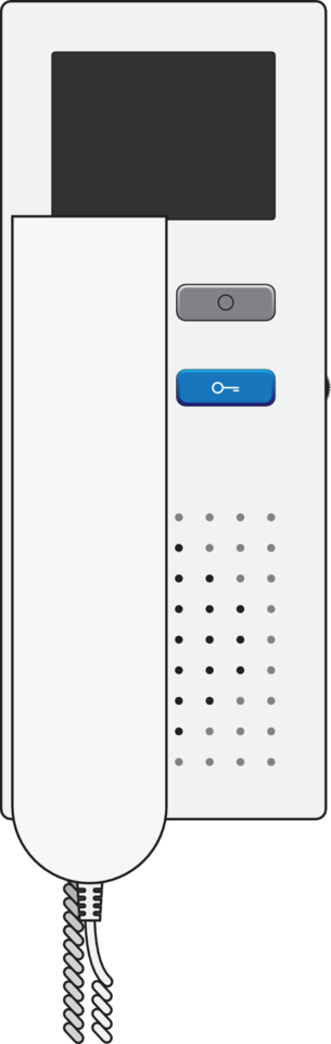 Niko 10-575: Videobinnenpost met kleurenscherm en hoorn, opbouw - Image 2
