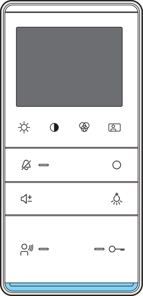 Niko 10-577: Slanke videobinnenpost voor opbouw, met kleurenscherm en aanraaktoetsen - Image 2
