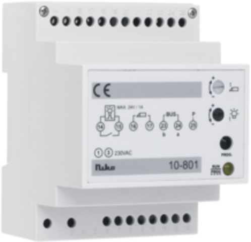 Niko 10-801: Modulaire voeding voor een toegangscontrolesysteem met max. 20 binnenposten en 2 buitenposten (deur- of videofonie)
