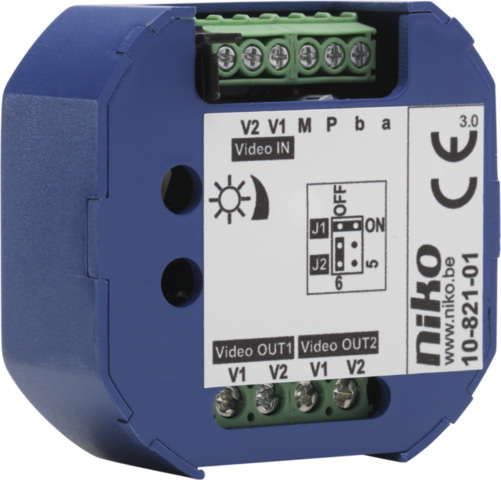 Niko 10-821-01: Niko Toegangscontrole - inbouwsplitter voor het opsplitsen van het videosignaal over 2 leidingen
