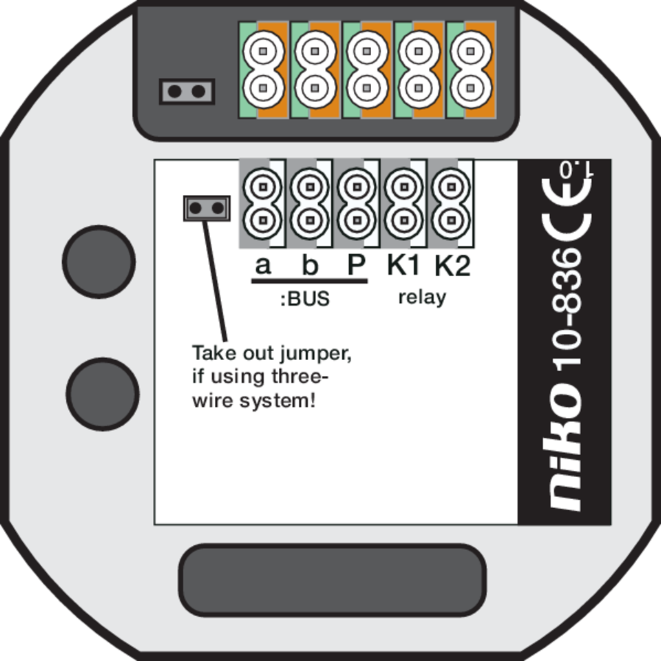 Niko 10-836: Niko Toegangscontrole - extern relais om een slot te openen, voor inbouw in een inbouwdoos - Image 2