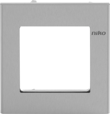 Niko 10-896: Niko Toegangscontrole - afdekkader voor inbouwcameramodule, aluminium