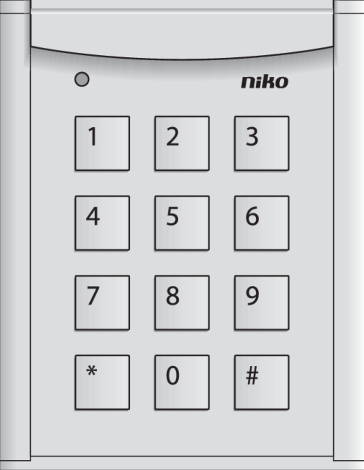 Niko 10-901: Niko Toegangscontrole - codeklavier voor opbouw - Image 2