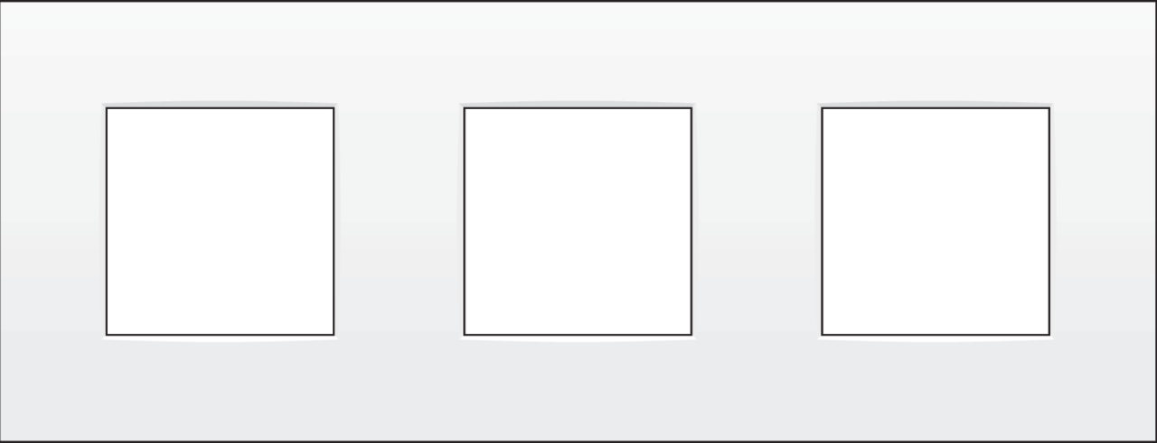 Niko 120-76700: Drievoudige afdekplaat, 71 mm centerafstand, Niko Intense white - Image 2