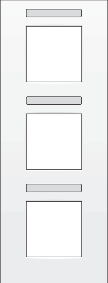 Niko 120-76701: Drievoudige afdekplaat, 71 mm centerafstand, met transparant tekstveld, Niko Intense white - Image 2