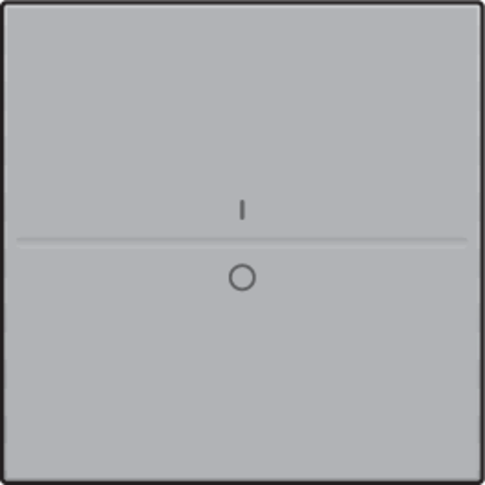 Niko 121-00002: Enkelvoudige toets met opdruk 'I' en '0' voor draadloze schakelaar of drukknop met twee bedieningsknoppen, sterling coated - Image 2