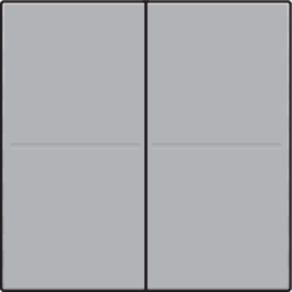 Niko 121-00007: Tweevoudige toets voor draadloze schakelaar of drukknop met 4 bedieningsknoppen, sterling coated - Image 2