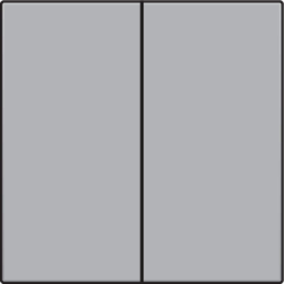Niko 121-31004: Afwerkingsset voor dubbele elektronische schakelaar of drukknop, sterling coated - Image 2