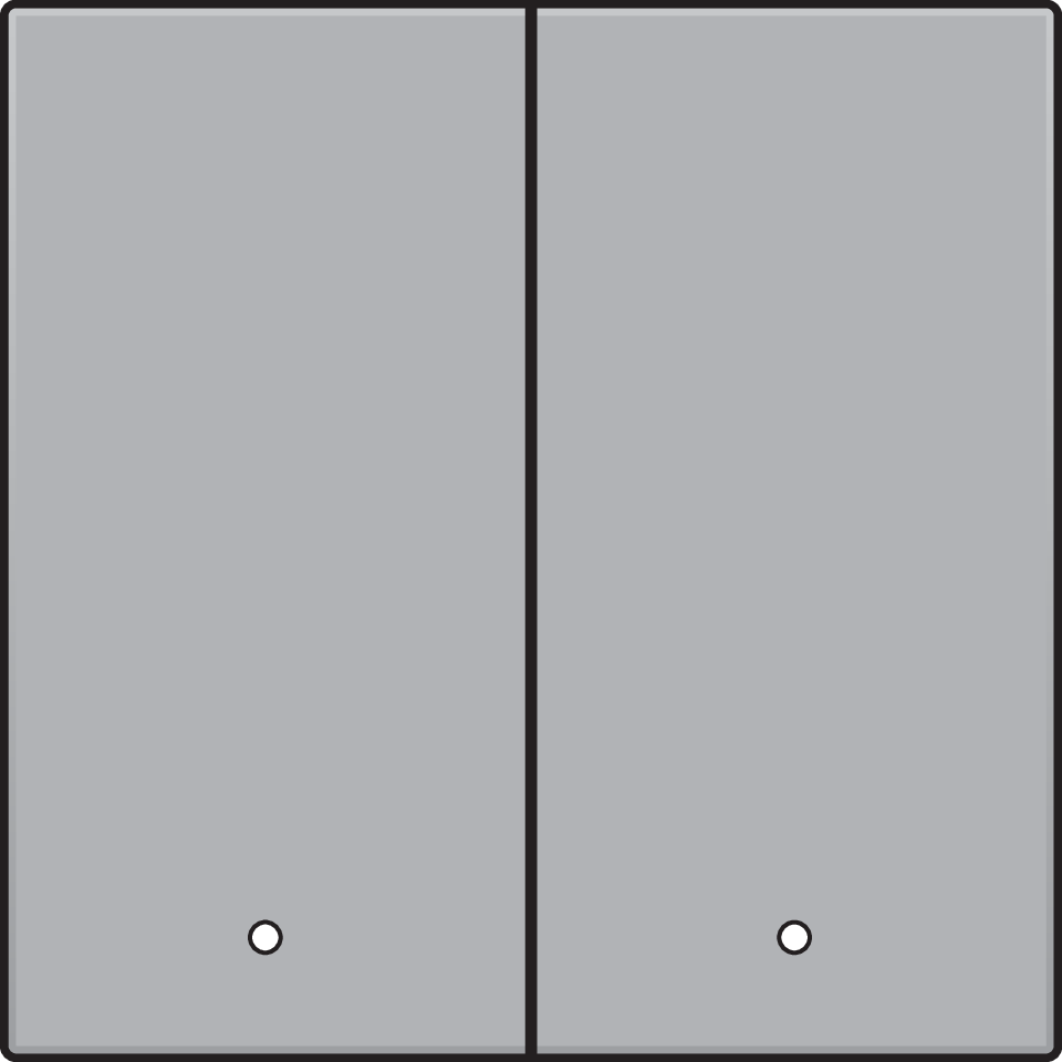 Niko 121-32004: Afwerkingsset met lens voor dubbele elektronische schakelaar of drukknop, sterling coated - Image 2