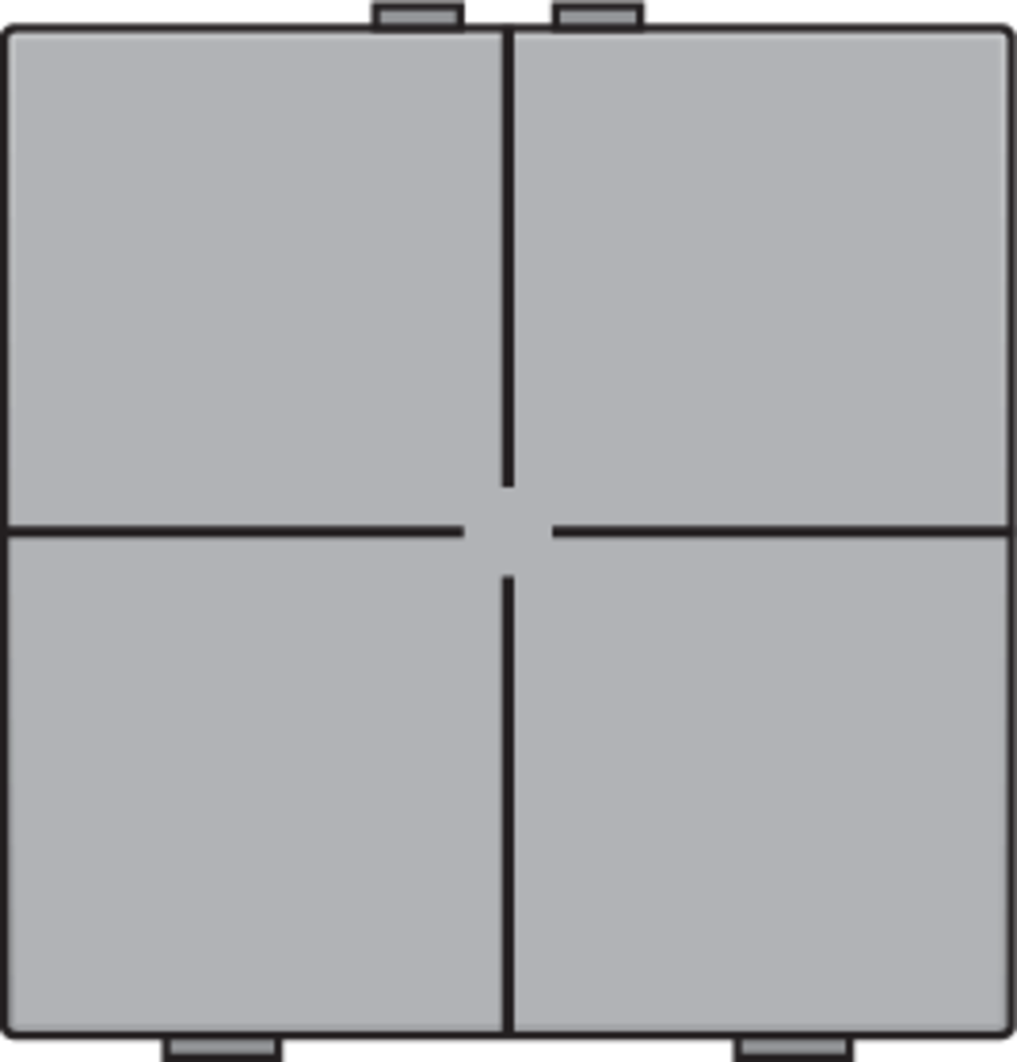 Niko 121-51004: Viervoudige drukknop voor Niko Home Control, sterling coated - Image 2