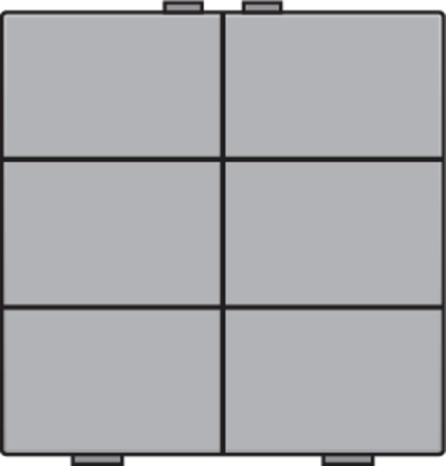 Niko 121-51006: Zesvoudige drukknop voor Niko Home Control, sterling coated - Image 2