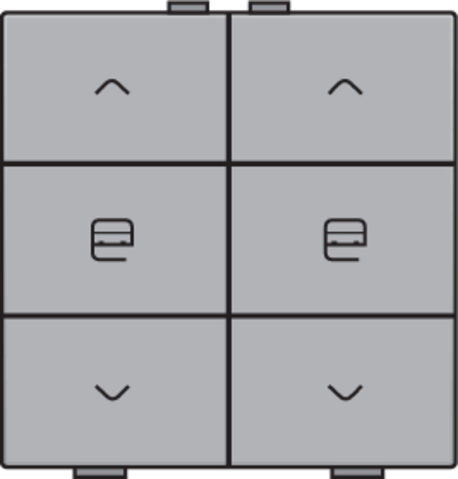 Niko 121-51036: Dubbele motorsturingsbediening voor Niko Home Control, sterling coated - Image 2