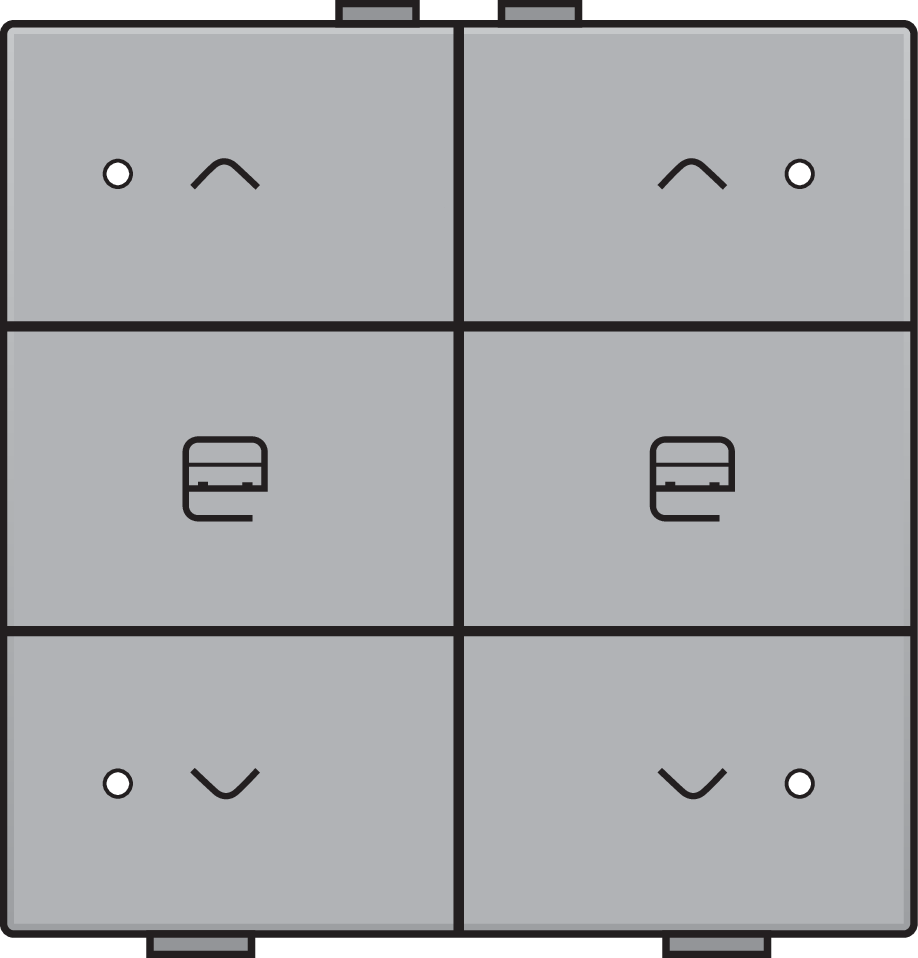 Niko 121-52036: Dubbele motorsturingsbediening met led voor Niko Home Control, sterling coated - Image 2