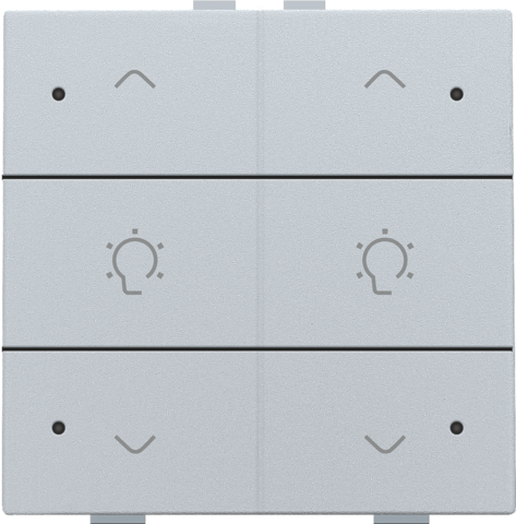 Dubbele dimbediening met led voor Niko Home Control, sterlin