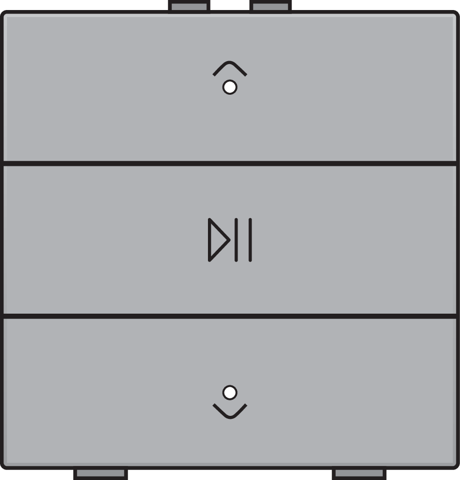 Niko 121-52073: Enkelvoudige audiobediening met leds voor Niko Home Control, sterling coated - Image 2