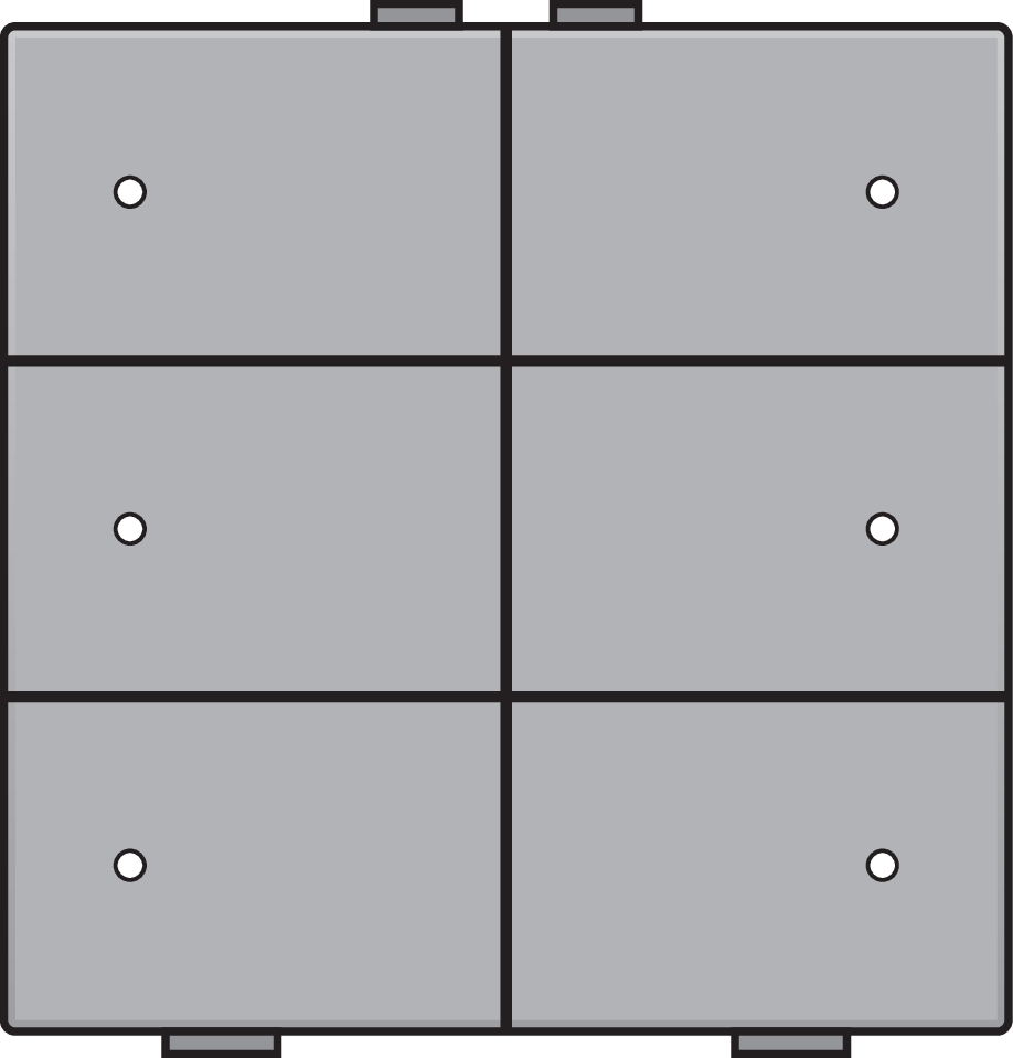 Niko 121-52206: Zesvoudige drukknop met leds en comfortsensoren voor Niko Home Control, sterling coated - Image 2