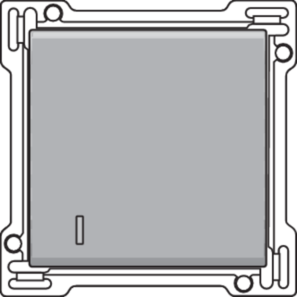Niko 121-60005: Afwerkingsset met lens voor enkelvoudige schakelaar of drukknop, sterling coated - Image 2