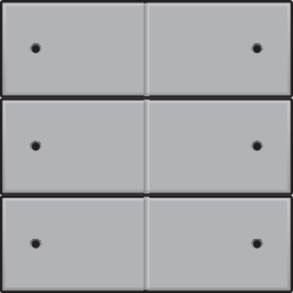 Niko 121-60150: Afwerkingsset voor 6-voudige potentiaalvrije drukknop, 24 V, met leds, sterling coated - Image 2