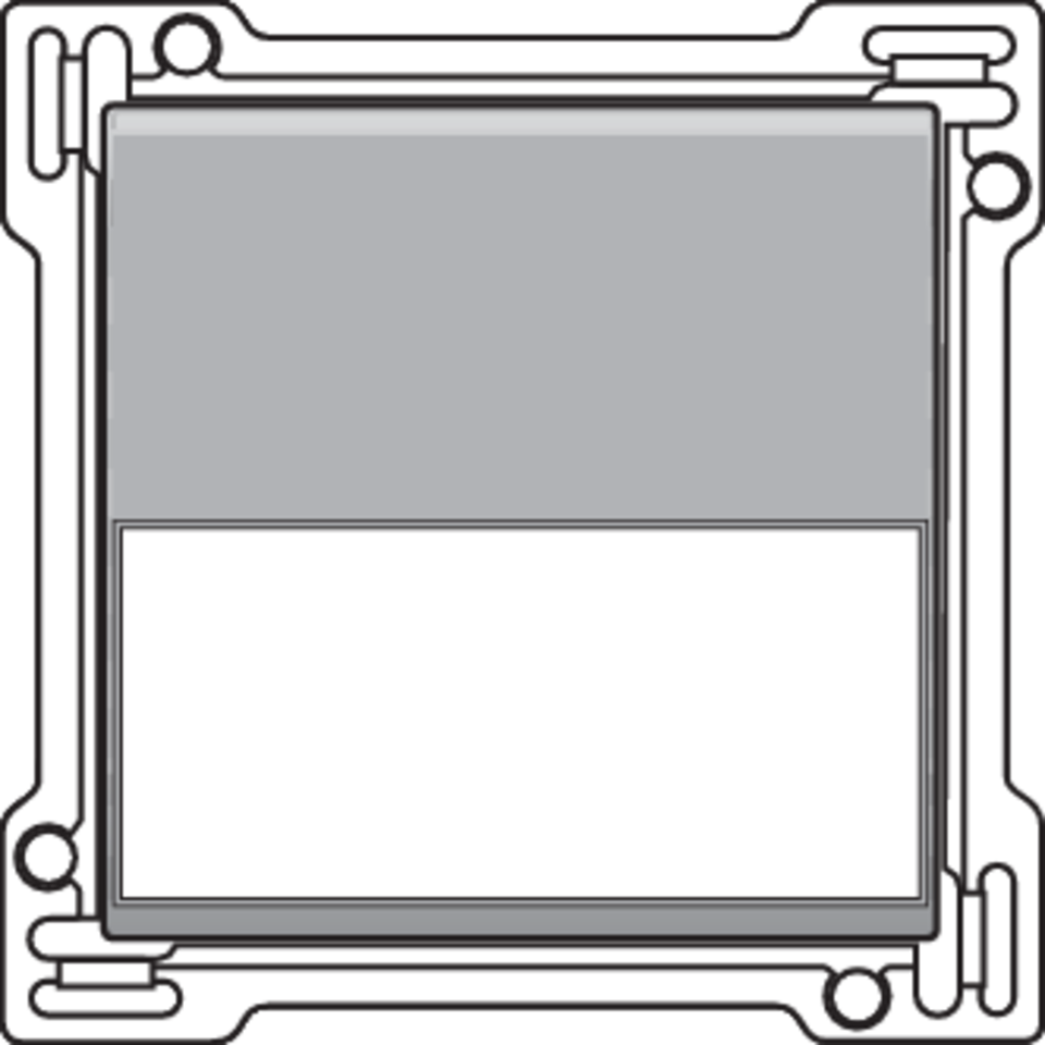 Niko 121-60905: Afwerkingsset met tekstveld voor enkelvoudige schakelaar of drukknop, sterling coated - Image 2