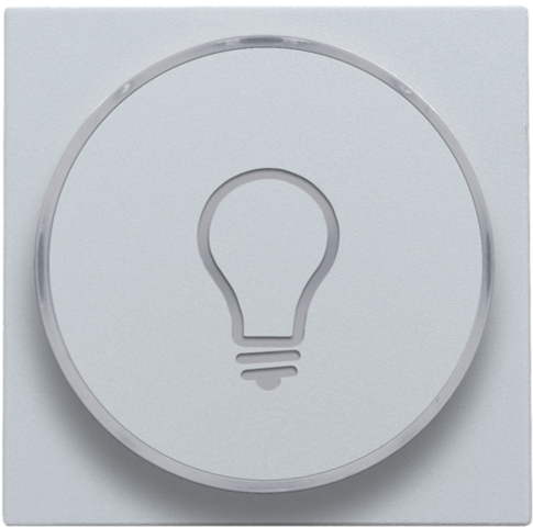 Afwerkingsset met doorschijnende ring met lampsymbool voor d