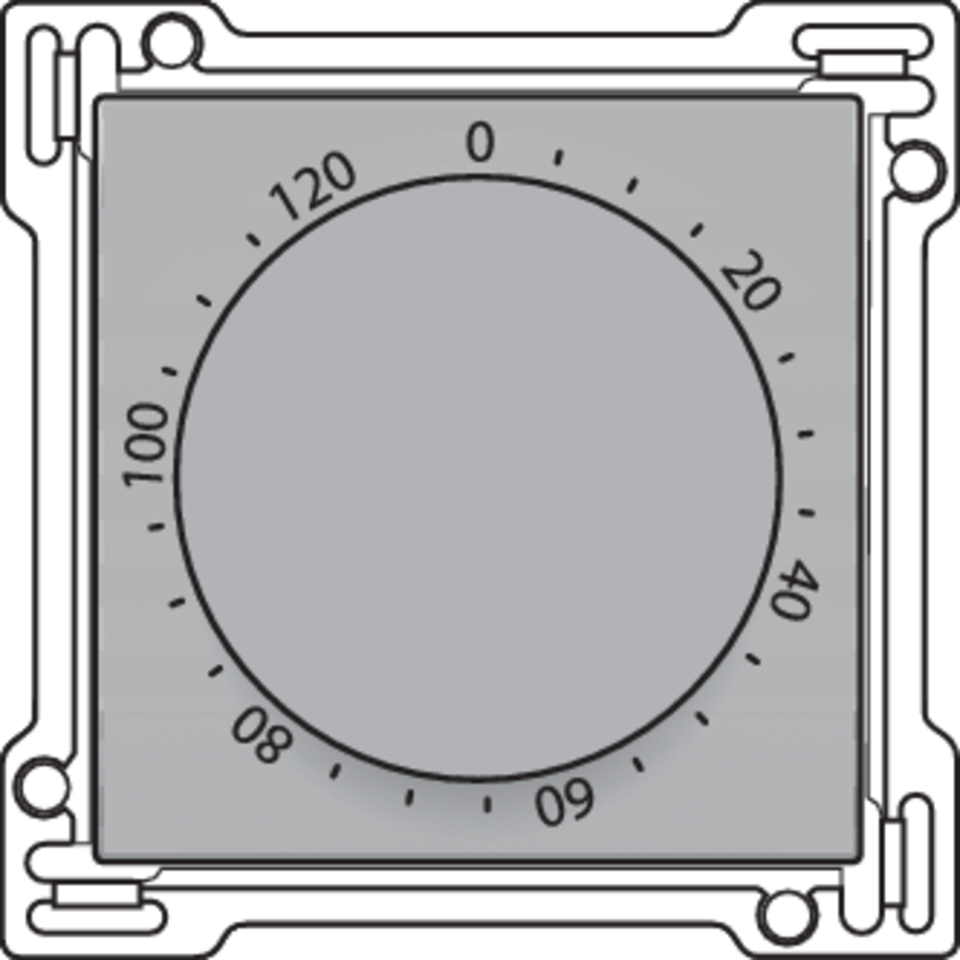 Niko 121-64906: Afwerkingsset voor timer regelbaar tot 120 min., sterling coated - Image 2