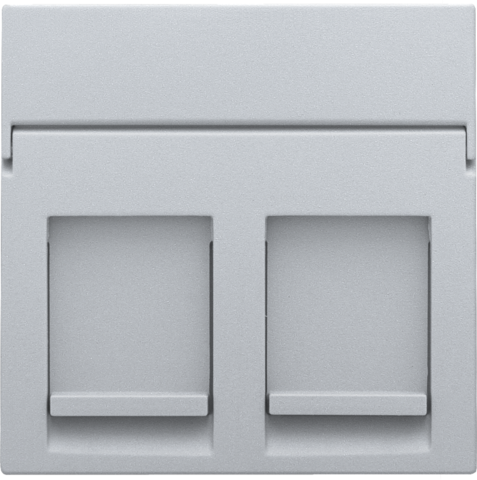 Niko 121-65200: Centraalplaat data 2x RJ, sterling coated