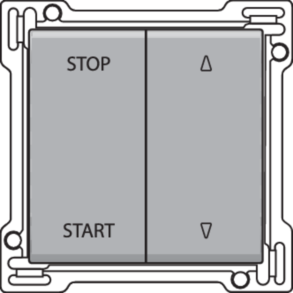 Niko 121-65905: Afwerkingsset voor elektrisch gescheiden rolluikschakelaar, sterling coated - Image 2