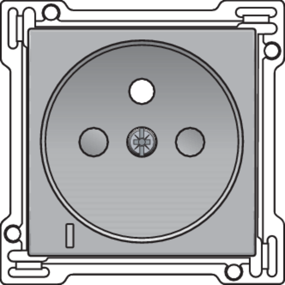 Niko 121-66607: Afwerkingsset met doorschijnende lens voor stopcontact met spanningsaanduiding, penaarde en beschermingsafsluiters, inbouwdiepte 28,5 mm, sterling coated - Image 2