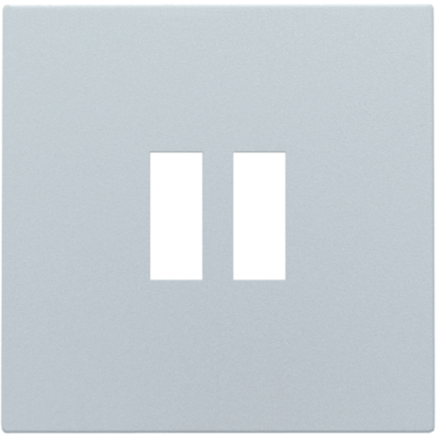 Afwerkingsset voor dubbele USB-A-lader, sterling coated