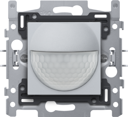 Niko 121-78010: Bewegingsmelder, 230 V, 8 m, 180°, wanddetector, voor inbouwdoos, sterling coated